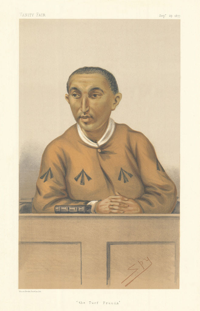 VANITY FAIR SPY CARTOON Harry Benson 'the Turf Frauds'. Horse Racing 1877